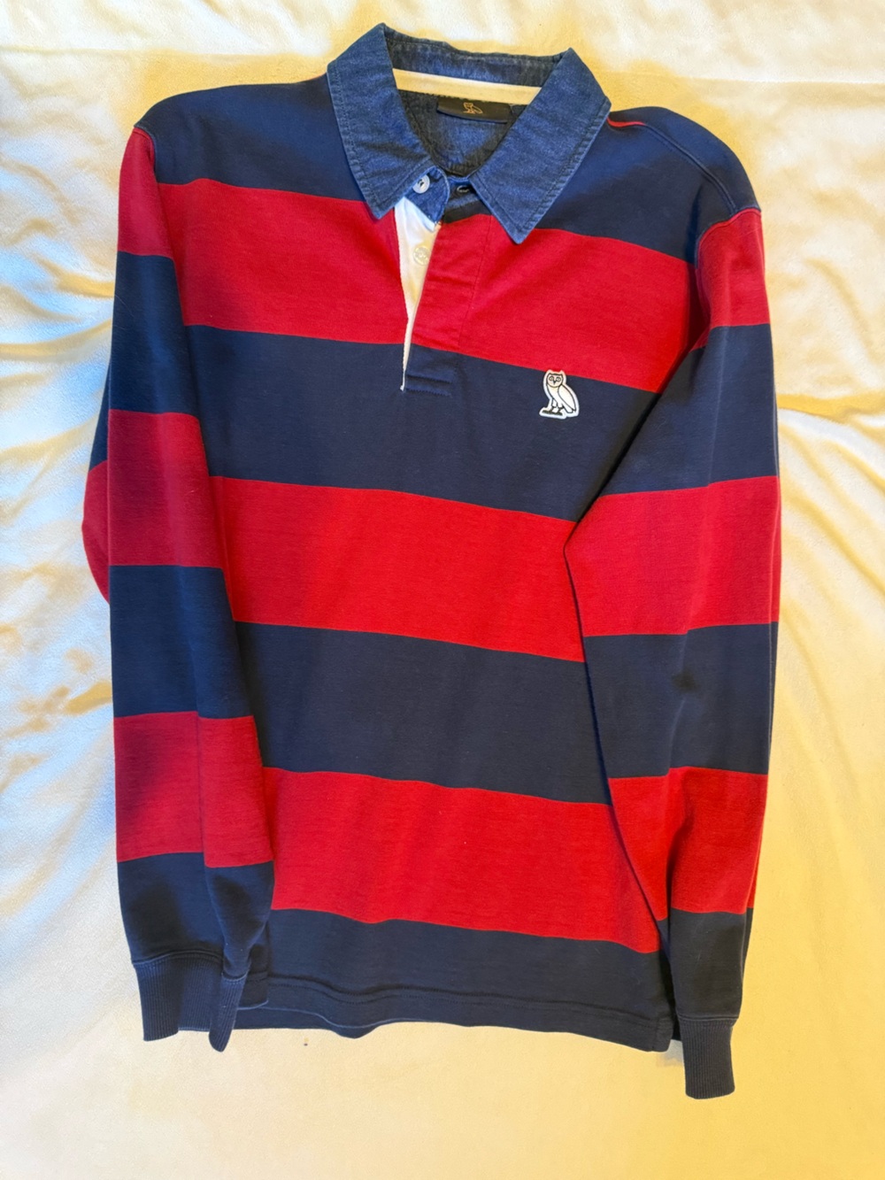 OVO Red and Navy Wide-Stripe Kids Skirt